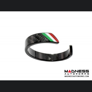 Carbon Fiber Bracelet - Italian Flag Racing Stripe Design 